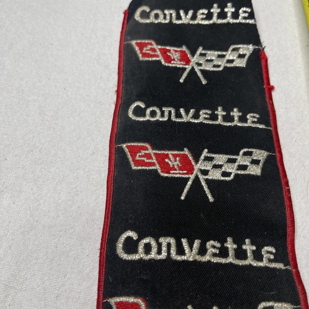 Corvette 13 Inch Jacket Patch Black Red Checkered… - image 4